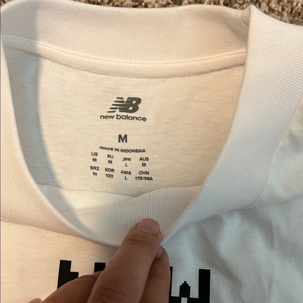 New Balance White Tee with Colorful Gaming Shoe Graphics - Picture 6 of 7
